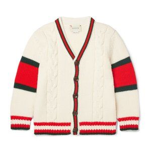 NWT Gucci cable knit wool cardigan